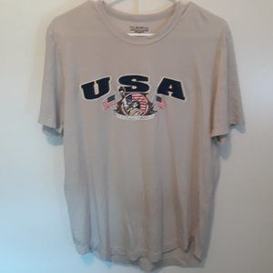 U.S. Jeans Co. Men's Printed Patriotic USA "God Bless America" T Shirt Size L